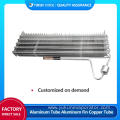 No frost fin evaporator with copper tail